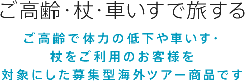 ご高齢・杖・車いすで旅する
